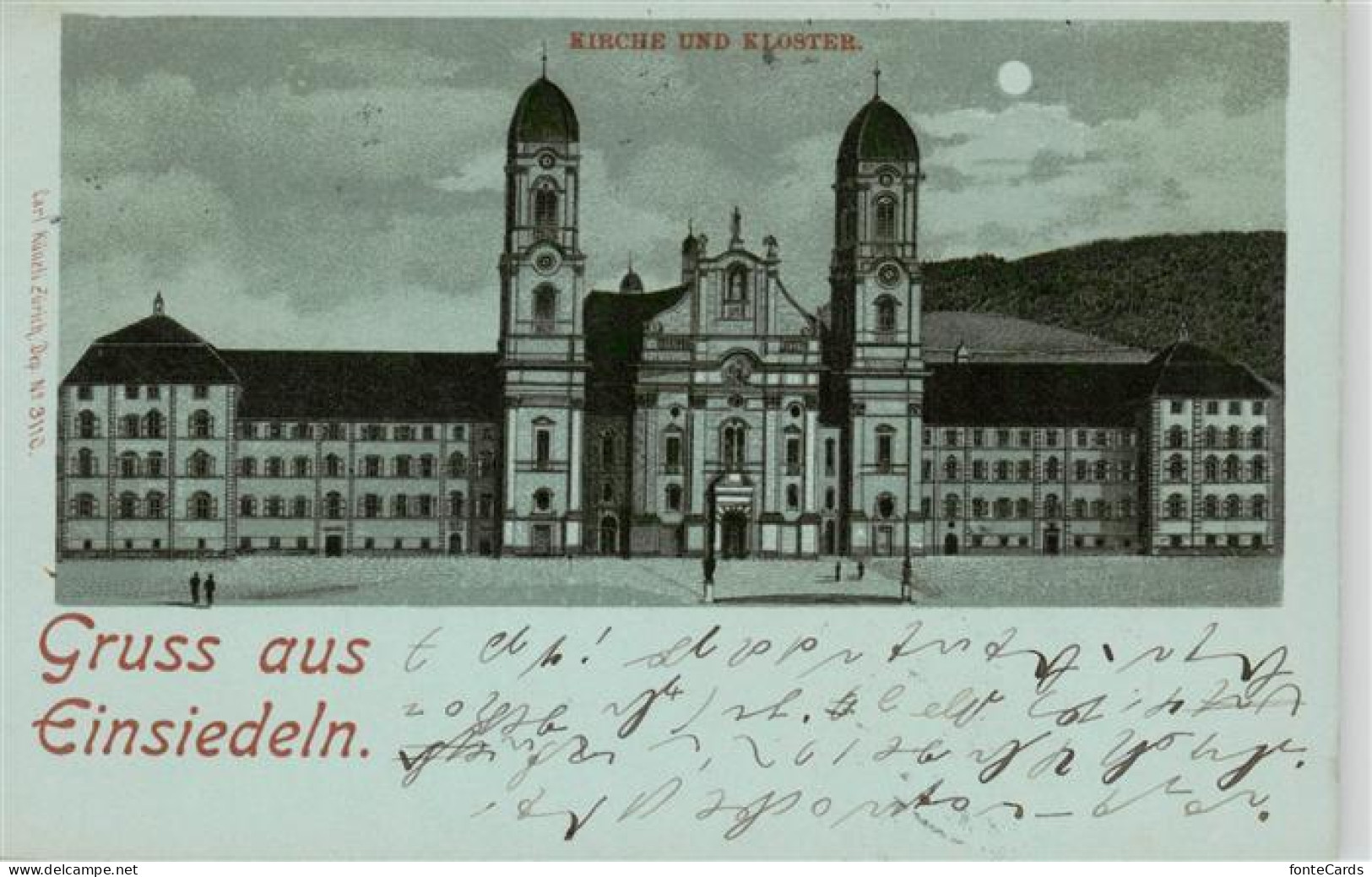 13921417 Einsiedeln__SZ Kirche Und Kloster Im Mondschein - Otros & Sin Clasificación