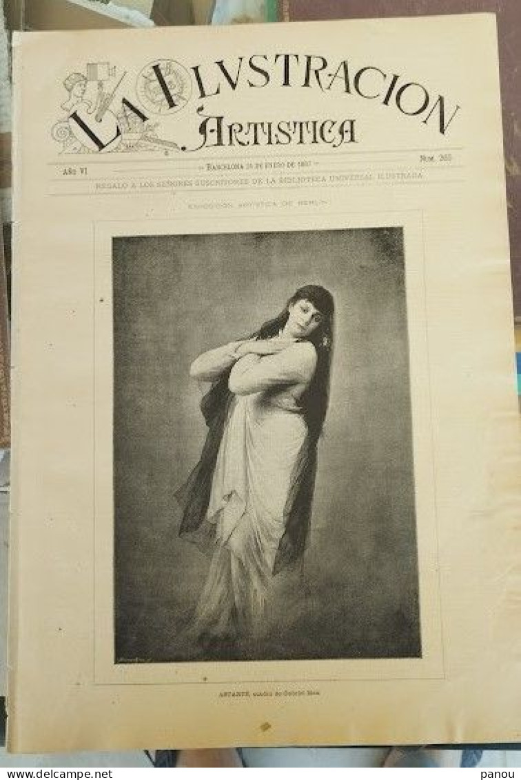 LA ILUSTRACION ARTISTICA 265 / 24-1-1887. ASTARTE. CAIRO EGYPT. EXPOSITION UNIVERSELLE PARIS 1889 - Non Classés