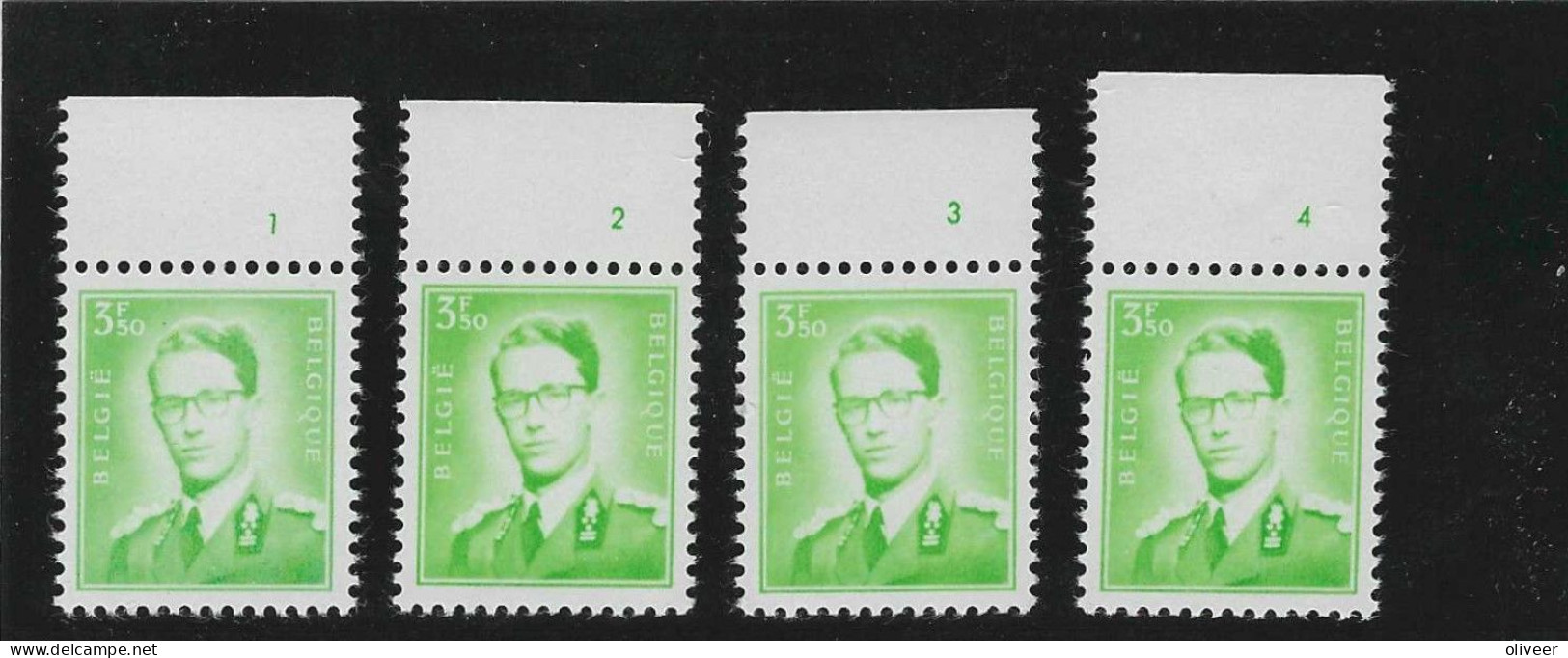 COB 1068B Plaatnr. 1-4  Postfris MNH ** - 1953-1972 Anteojos