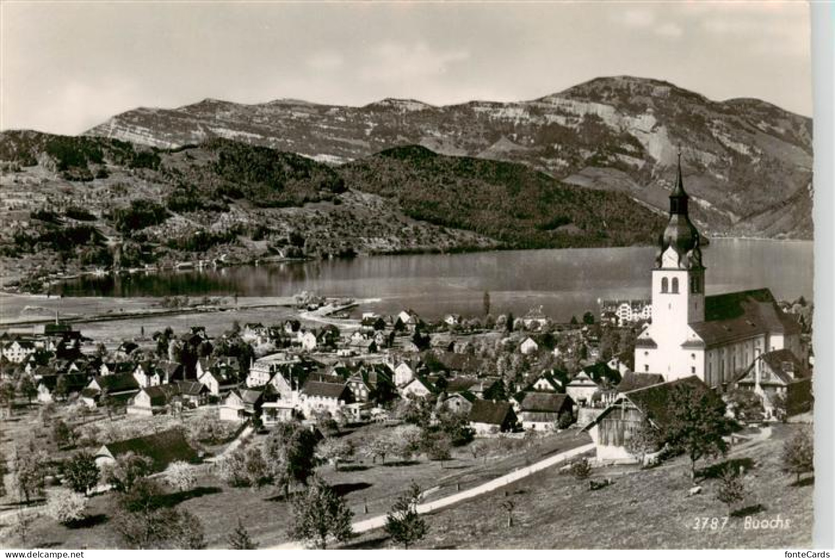 13921242 Buochs_Vierwaldstaettersee Panorama Mit Kirche - Sonstige & Ohne Zuordnung