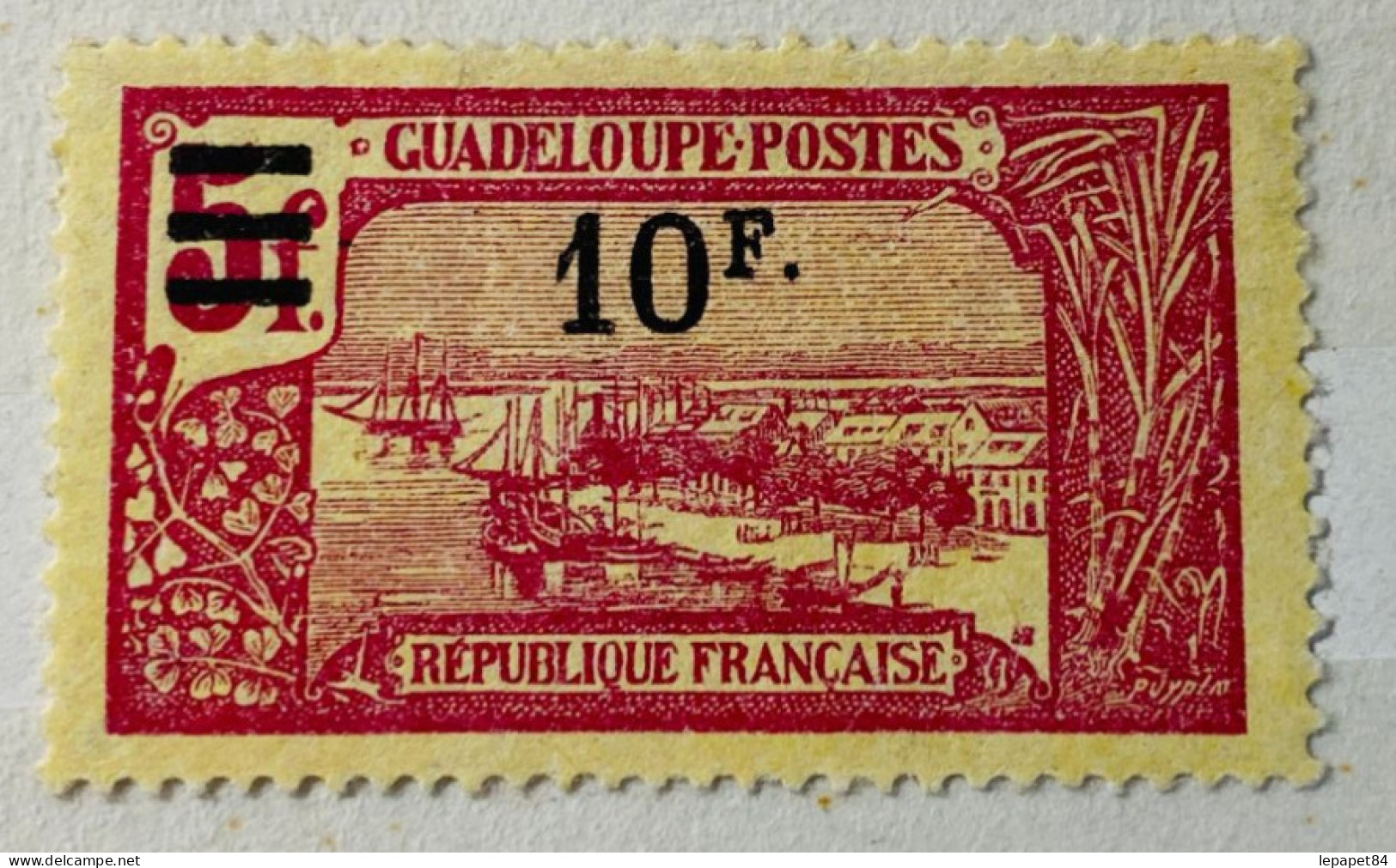 Guadeloupe YT N° 97 Neuf* Signé RP - Unused Stamps