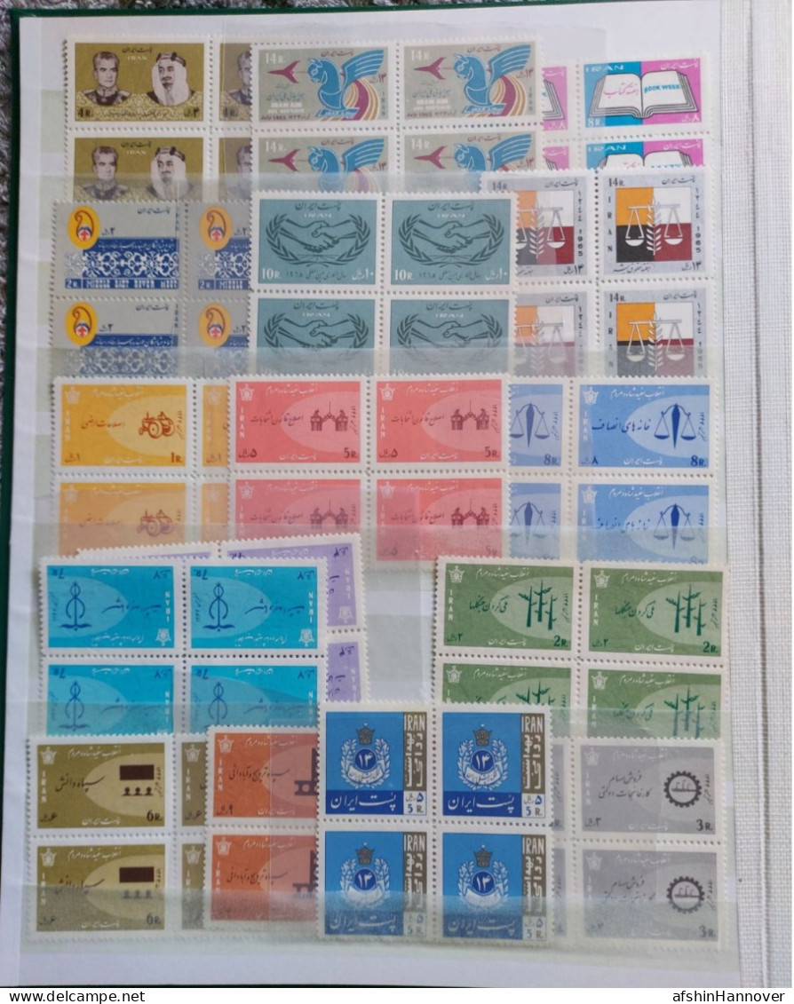 Iran Shah Pahlavi Shah تمام تمبرهای بلوک سال ۱۳۴۴  Commemorative Stamps Issued In Year 1344 (21/3/1965-20/3/1966) - Iran