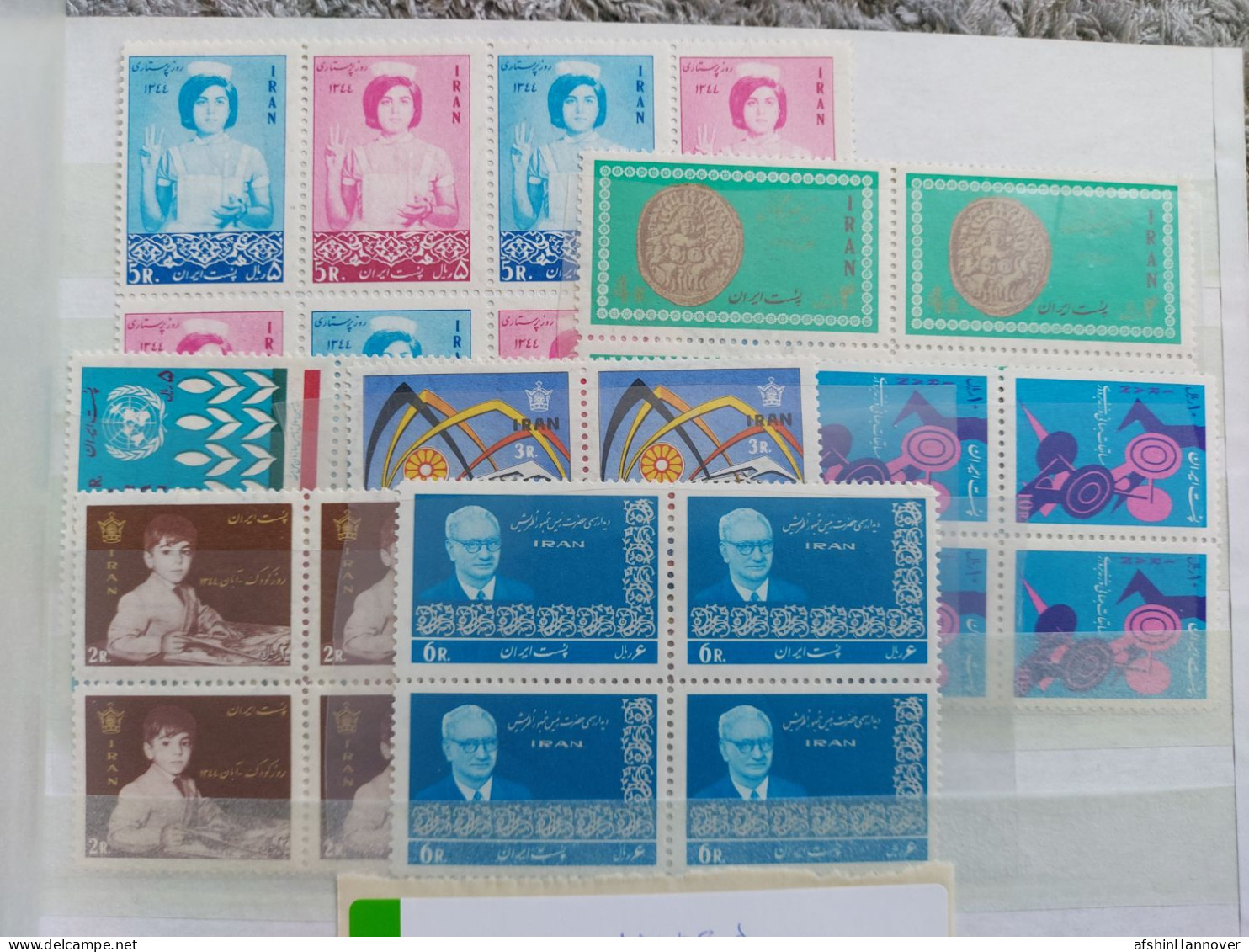 Iran Shah Pahlavi Shah تمام تمبرهای بلوک سال ۱۳۴۴  Commemorative Stamps Issued In Year 1344 (21/3/1965-20/3/1966) - Iran