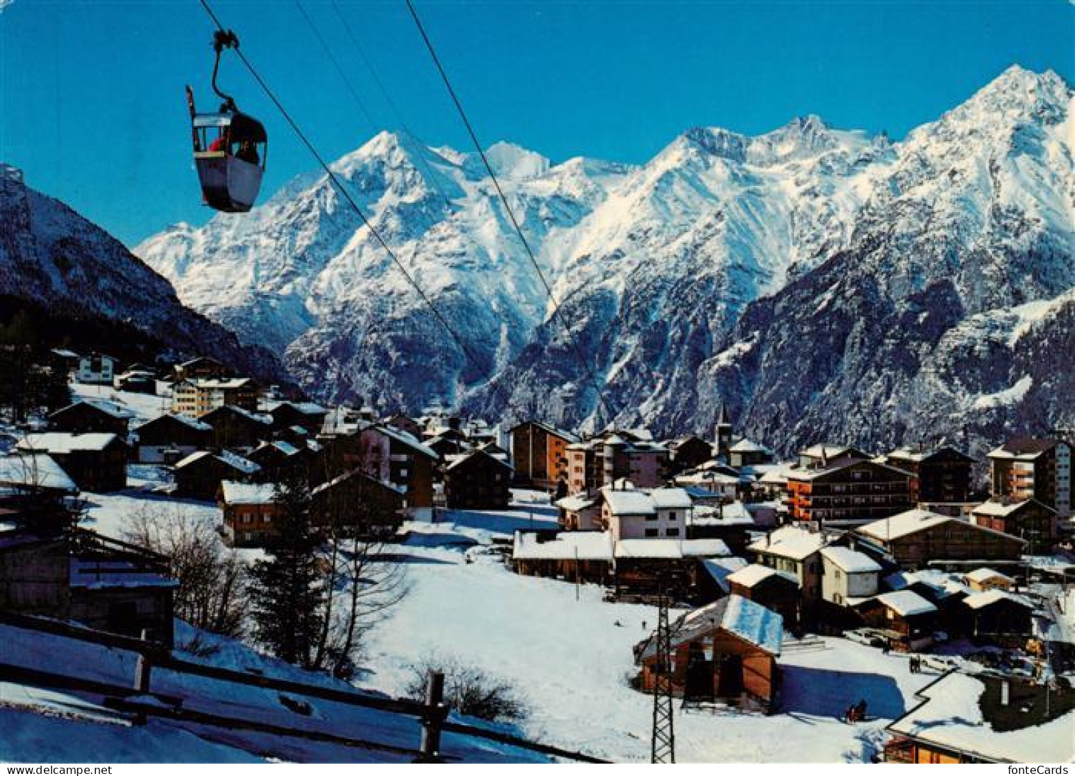 13921155 Graechen_VS Sesselbahn Hannigalp Weisshorn Bishorn Barrhoerner Seilbahn - Autres & Non Classés