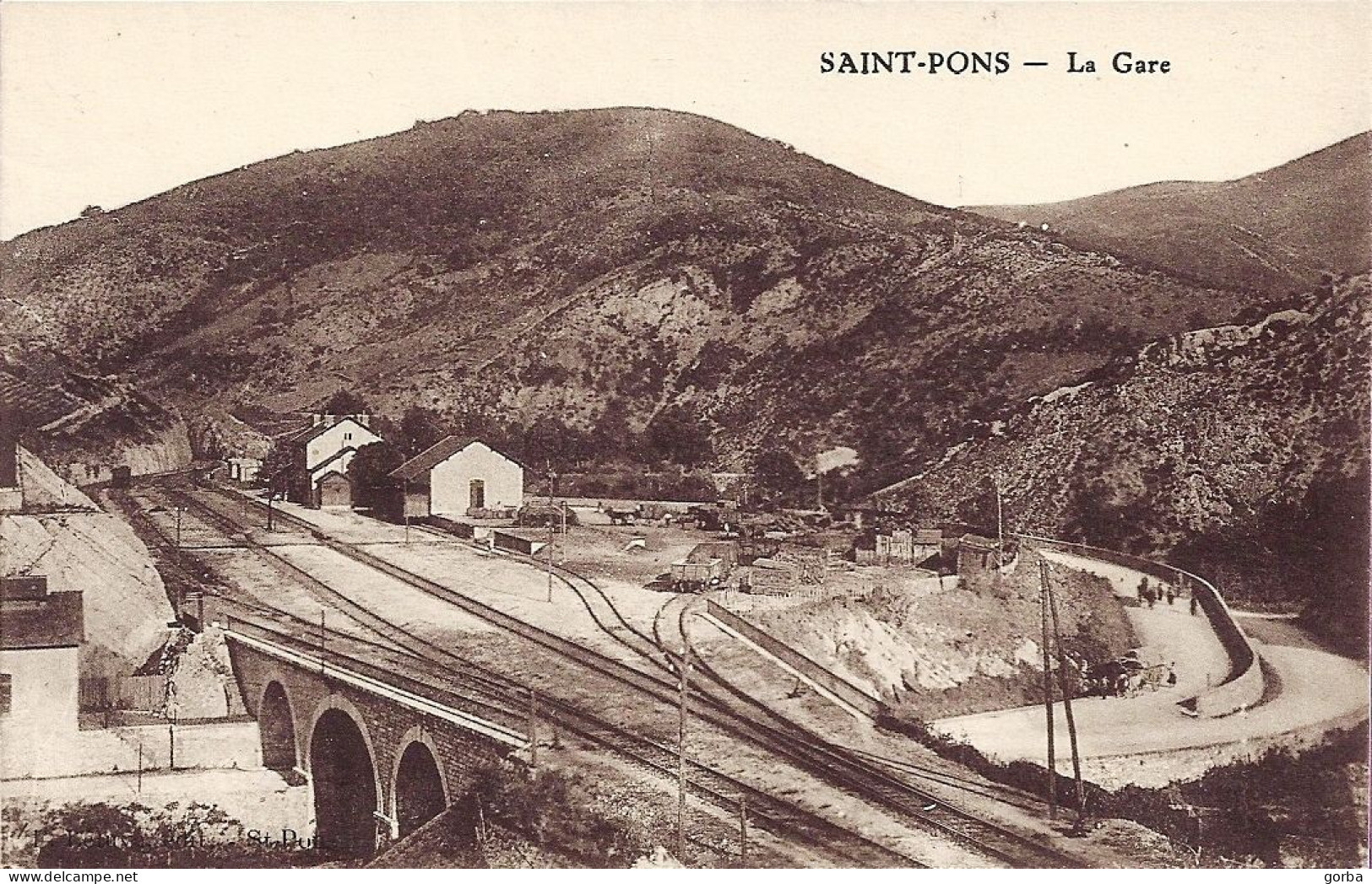 *CPA - 34 - SAINT PONS DE THOMIERES - La Gare - Saint-Pons-de-Thomières