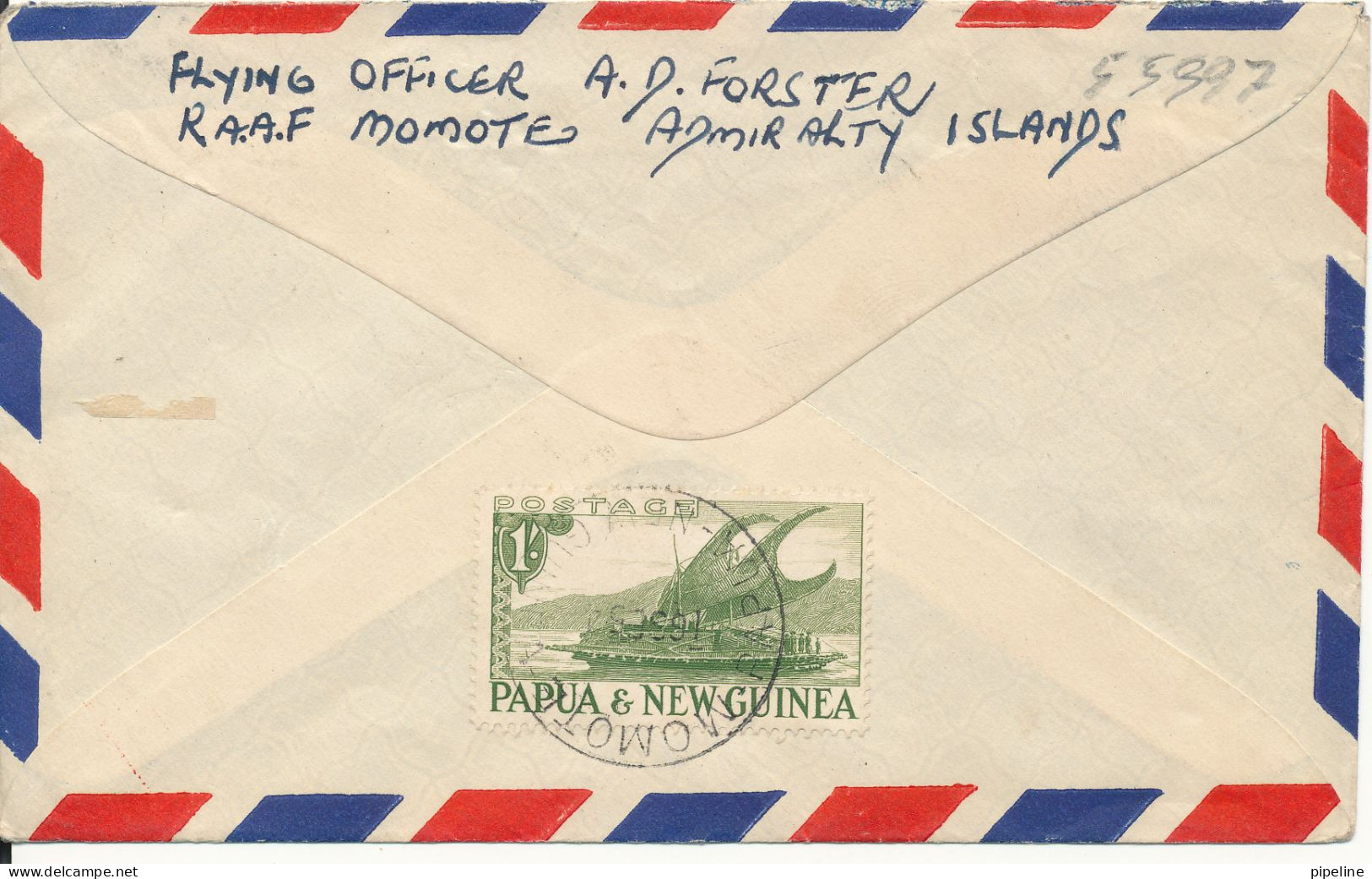 Papua New Guinea Air Mail Cover Sent To DDR 16-9-1954 With More Stamps Very Nice Cover - Papua New Guinea