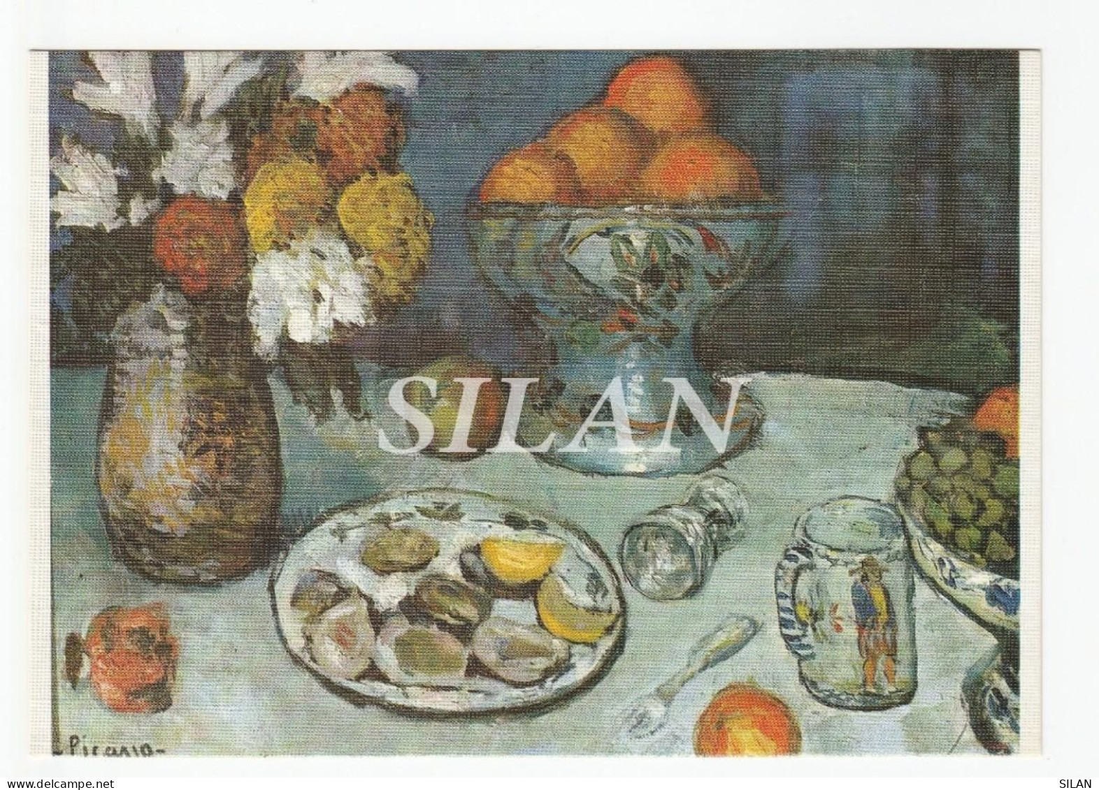 Postal Picasso, Bodegón Paris 1901, Impresa En España Escudo De Oro 1970 / Carte Postale Picasso Nature Morte Paris 1901 - Pintura & Cuadros