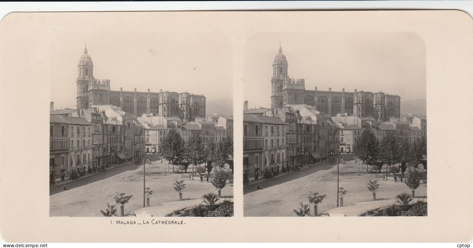 Malaga , La Cathédrale  Photo 1905 Dim 18 X 9 Cm - Málaga