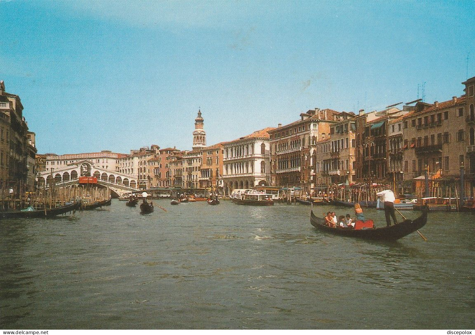 U6074 Venezia - Canal Grande E Ponte Di Rialto - Gondola Gondole / Viaggiata 1987 - Venezia (Venedig)