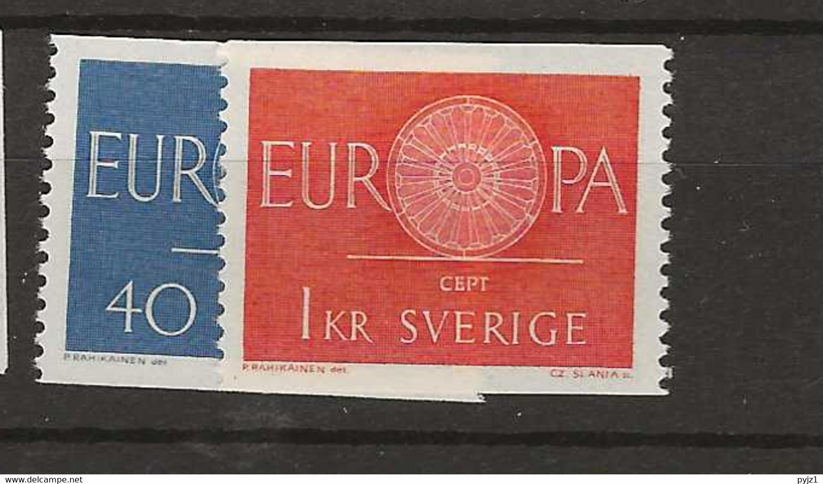 1960 MNH Sweden, Mi 463-64 Postfris** - Nuevos