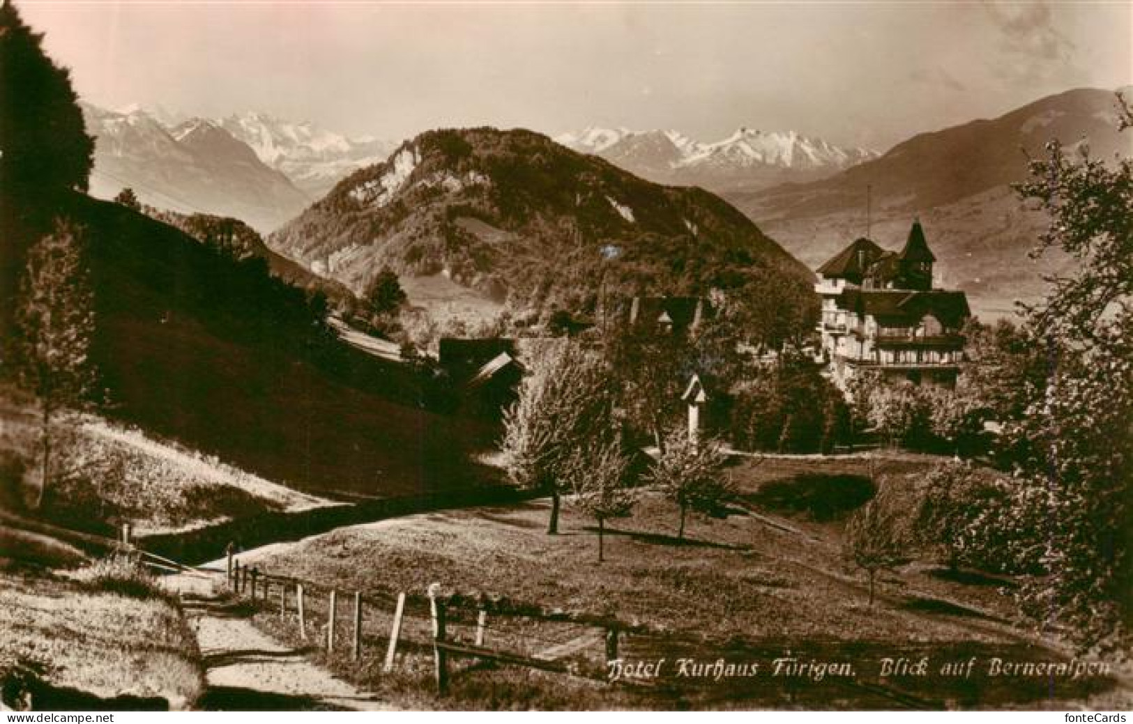 13920728 Fuerigen_Stansstad_NW Hotel Kurhaus Fuerigen Blick Auf Berner Alpen - Sonstige & Ohne Zuordnung