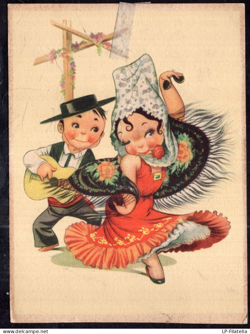 España - Folklore - Caricature - Flamenco Dance - Danses