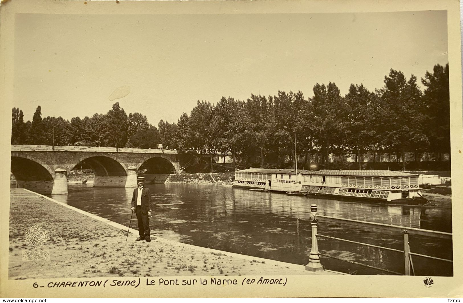 CPSM CHARENTON (Seine) - Le Pont Sur La Marne (en Amont) (n°6) - Charenton Le Pont