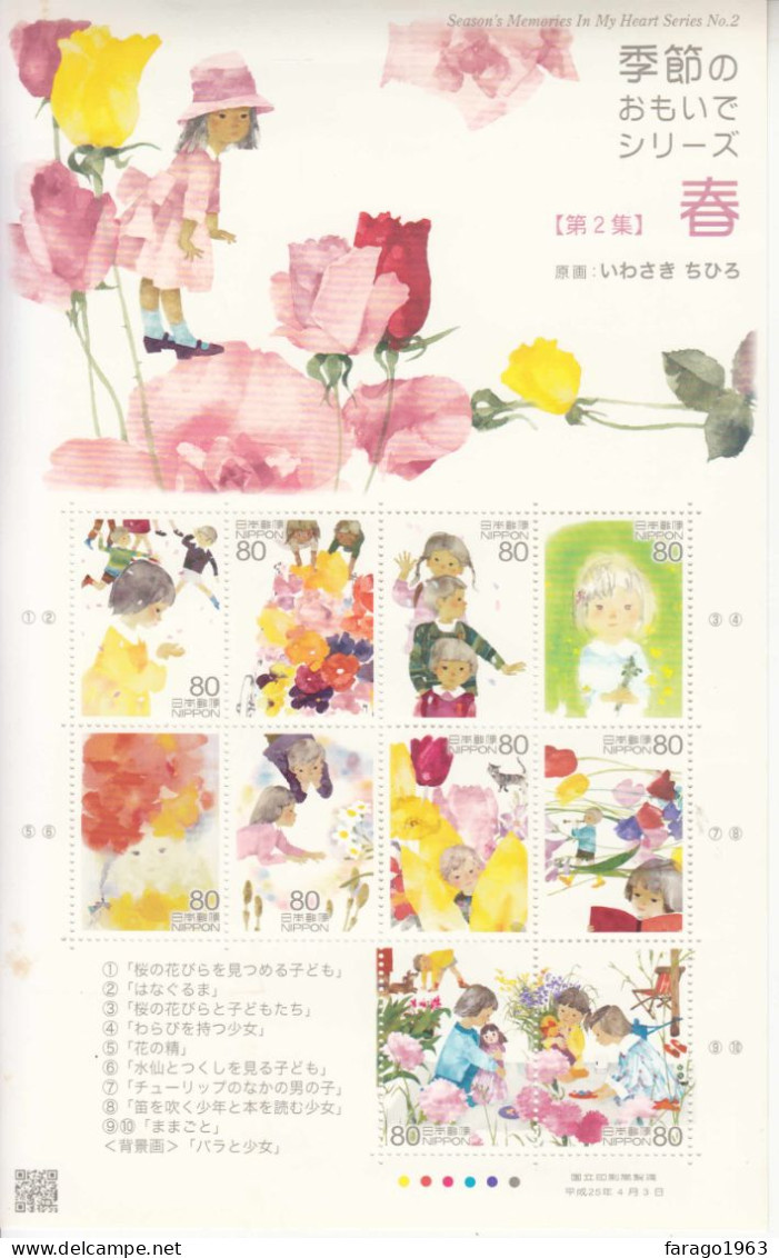 2013 Japan Season's Memories **BIG BANG TOP RIGHT** In My Heart Miniature Sheet Of 10 MNH @ BELOW FACE VALUE - Neufs