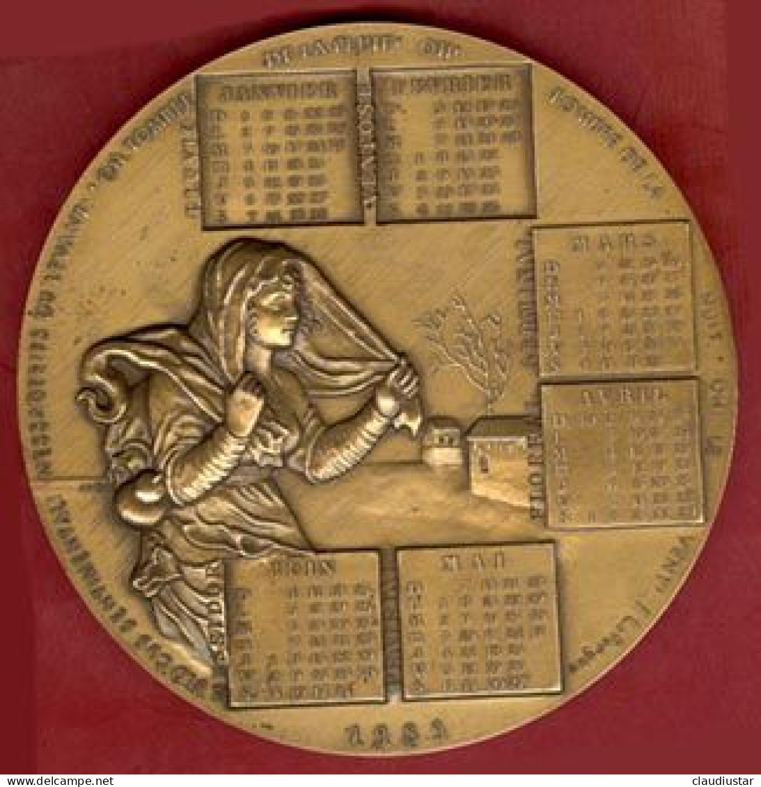 ** MEDAILLE  CALENDRIER  1989 ** - Other & Unclassified