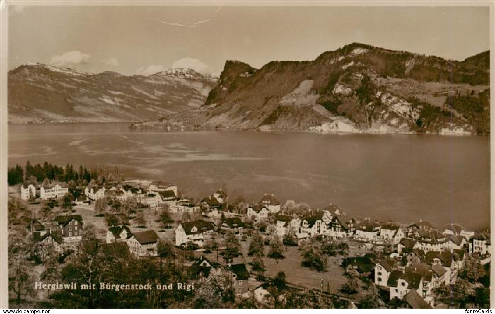 13920656 Hergiswil_NW Panorama Vierwaldstaettersee Mit Buergenstock Und Rigi - Sonstige & Ohne Zuordnung