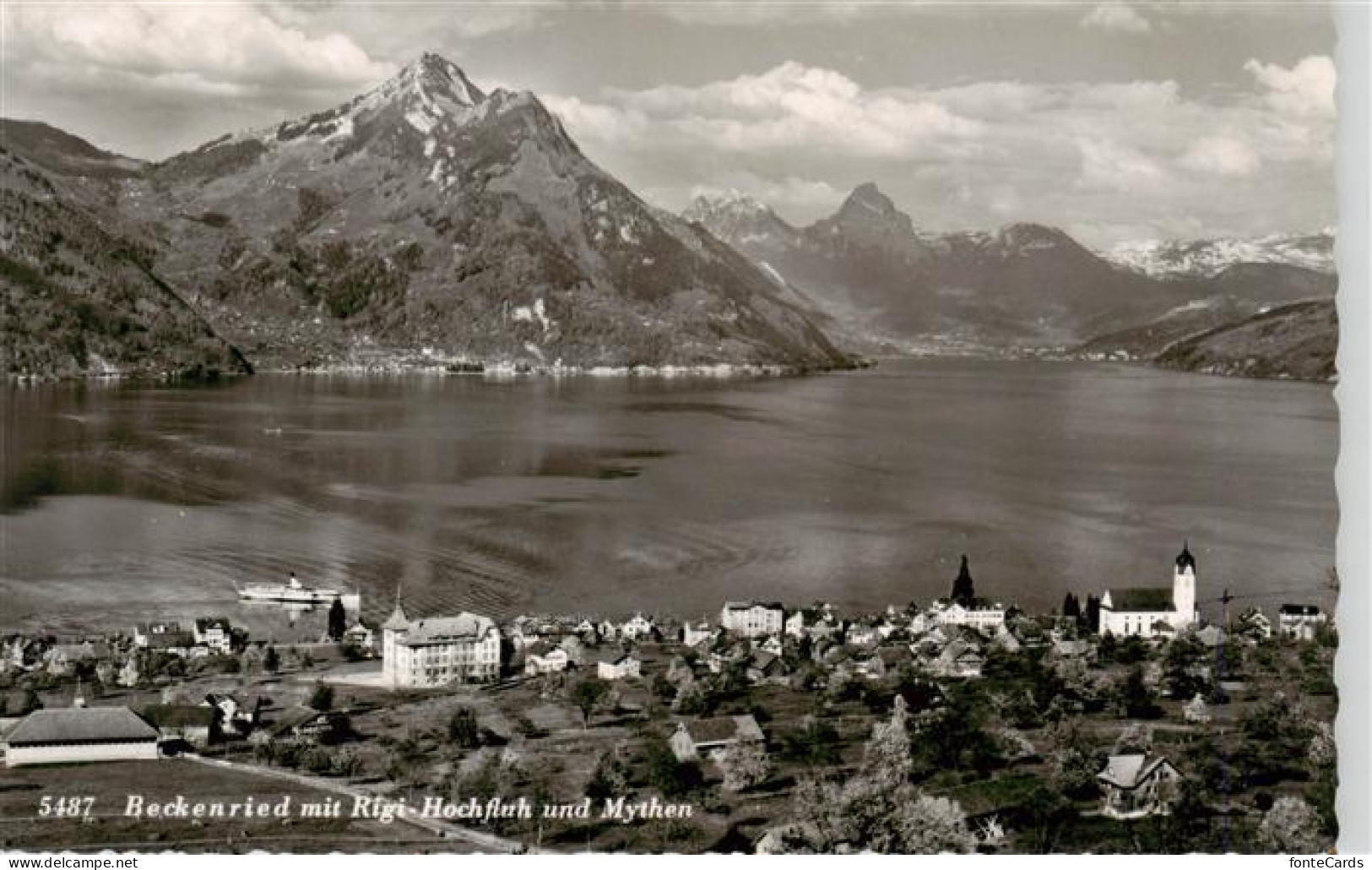 13920655 Beckenried_Vierwaldstaettersee_NW Panorama Mit Rigi Hochfluh Und Mythen - Sonstige & Ohne Zuordnung