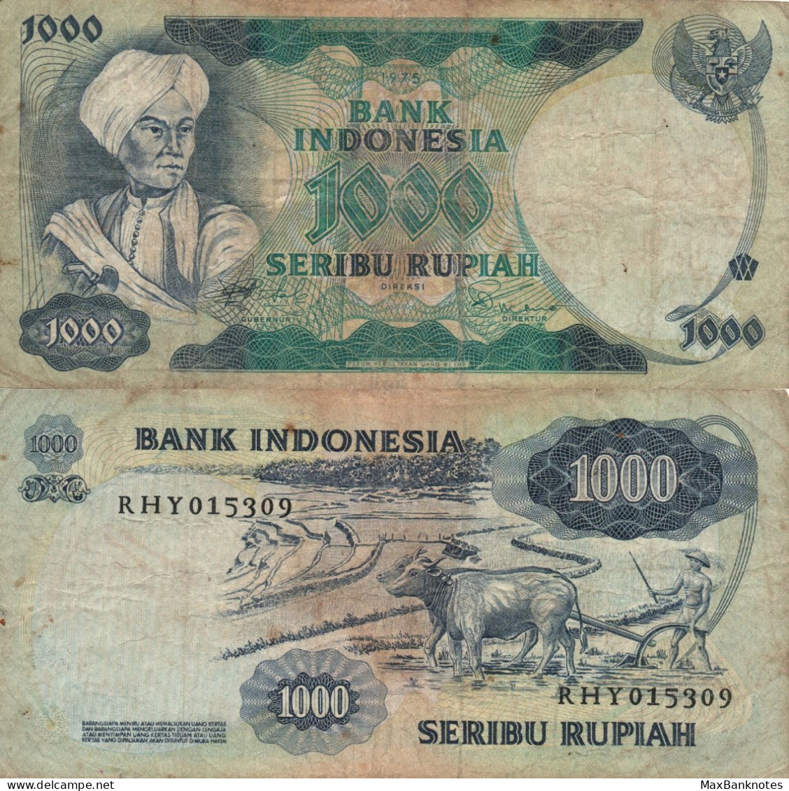 Indonesia / 1.000 Rupiah / 1975 / P-113(a) / FI - Indonesien