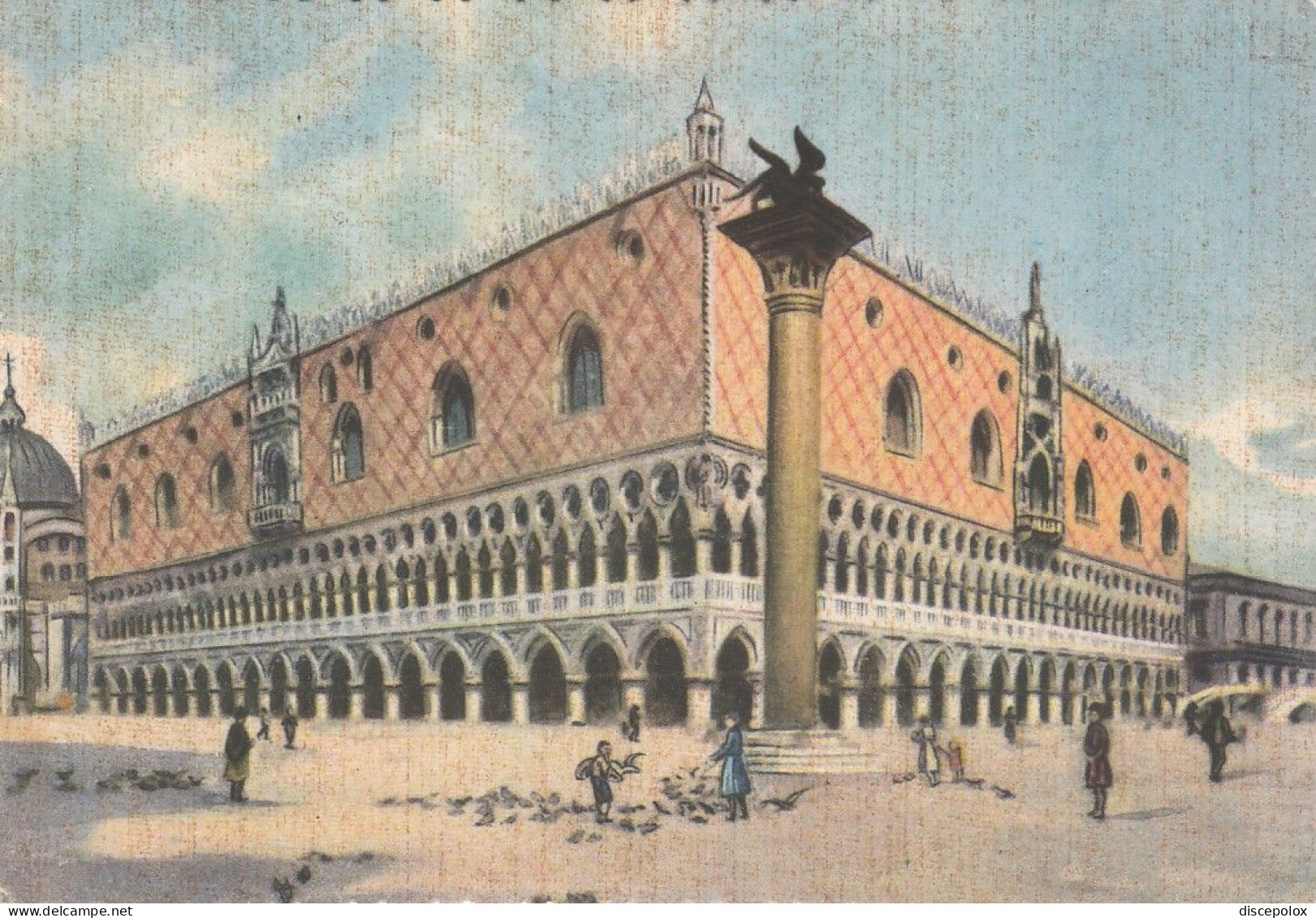 U6078 Venezia - Palazzo Ducale - Illustrazione Illustration / Viaggiata 1958 - Venezia (Venice)