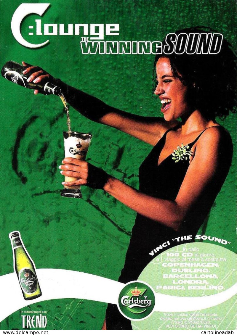 [MD9505] CPM - CARLSBERG BIRRA CLUNGE WINNING SOUND - PROMOCARD 3636 - PERFETTA - Non Viaggiata - Advertising