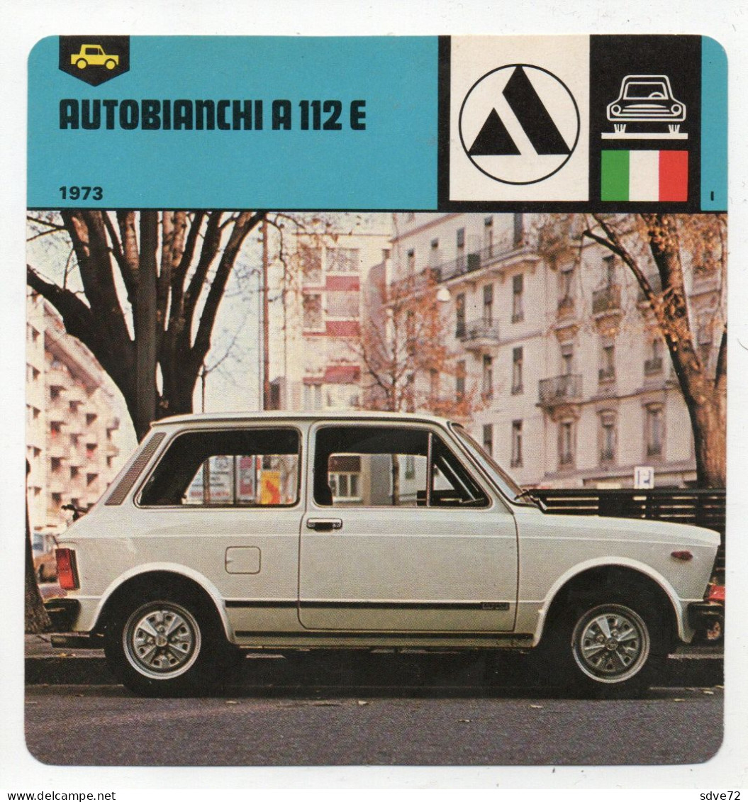 FICHE AUTOMOBILE - AUTOBIANCHI A 112 E - Voitures