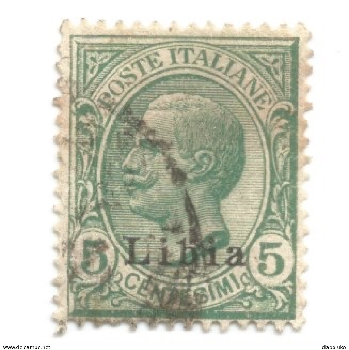 (COLONIE E POSSEDIMENTI) 1912-1915, LIBIA, SOPRASTAMPATI, 5c - 1 Francobollo (CAT. SASSONE N.3) - Libië