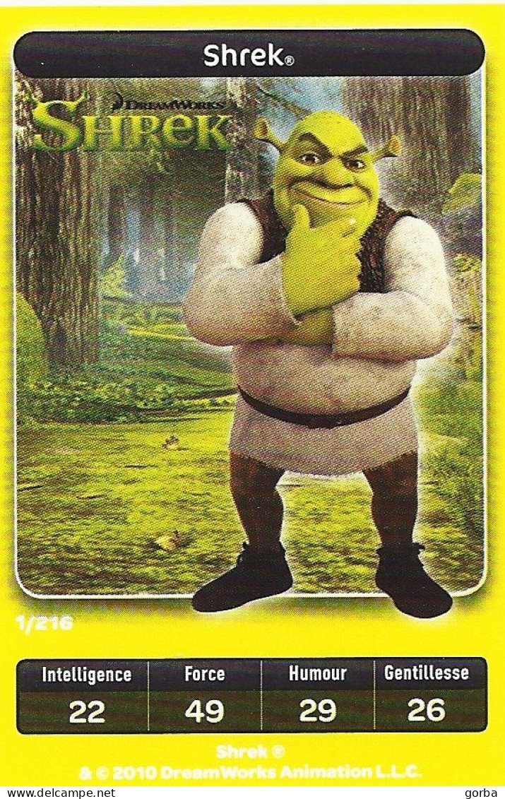 *Lot De 12 Cartes DreamWorks Carrefour : SHREK . Possibilité Vente à L'unité - Disney