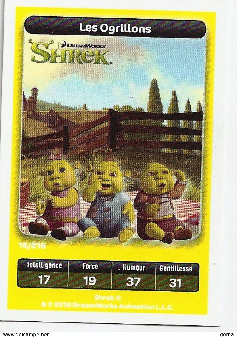 *Lot De 12 Cartes DreamWorks Carrefour : SHREK . Possibilité Vente à L'unité - Disney