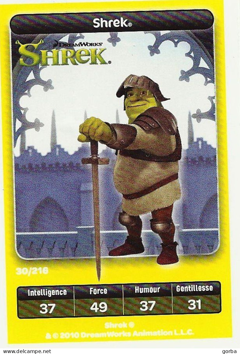 *Lot de 12 Cartes DreamWorks Carrefour : SHREK . Possibilité vente à l'unité