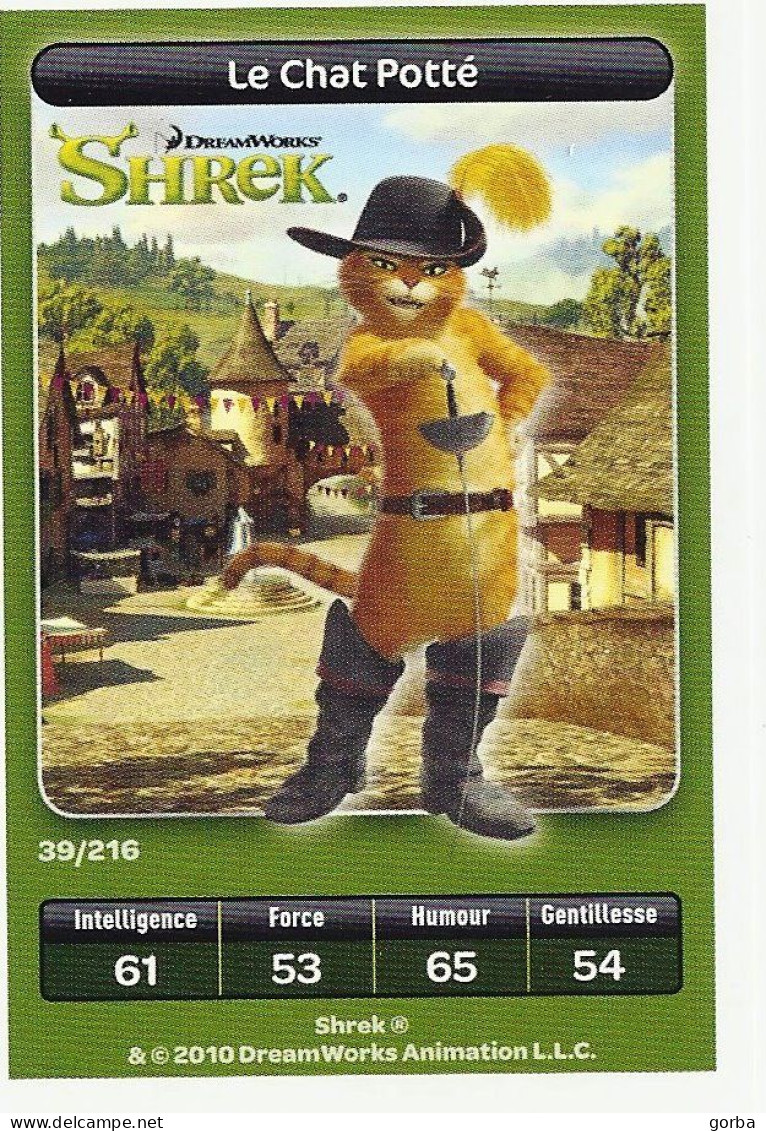 *Lot de 12 Cartes DreamWorks Carrefour : SHREK . Possibilité vente à l'unité