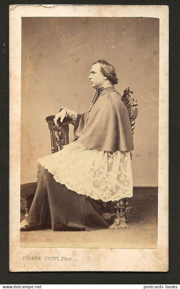 Photo CDV Carte De Visite Curé Prêtre Religieux Eglise Eveque. PIERRE PETIT Photographie Du Roi De Russie 1860s FRANCE - Ancianas (antes De 1900)