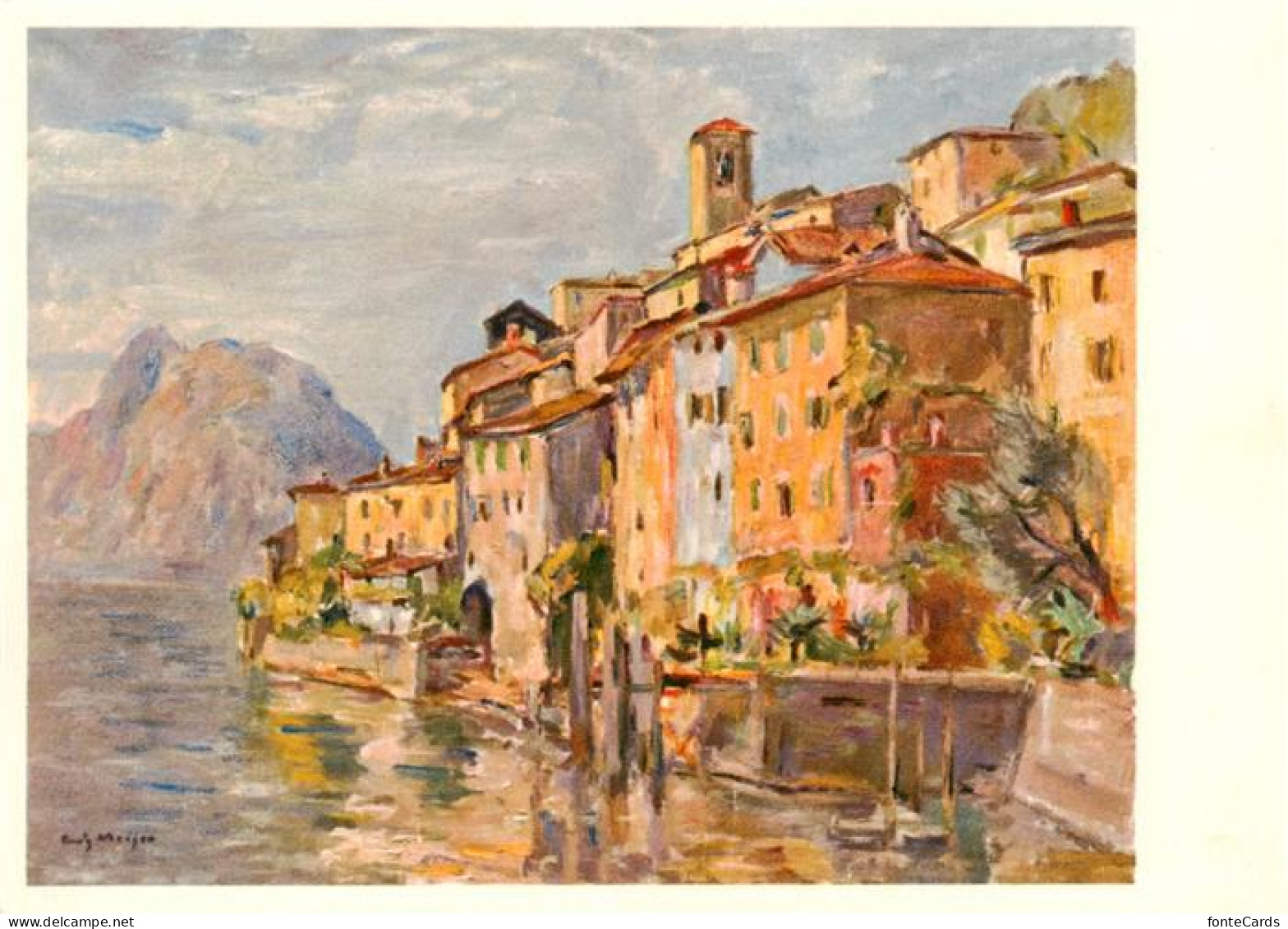 13920225 Gandria_Lago_di_Lugano Mit San Salvatore Gemaelde - Other & Unclassified