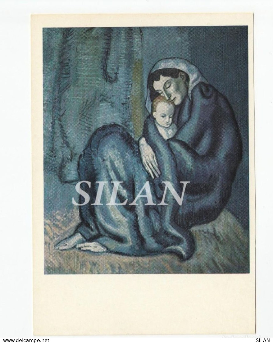 Postal Picasso, Madre E Hijo, Impresa En Alemania / Carte Postale Picasso, Mère Et Enfant, Imprimée En Allemagne - Pittura & Quadri