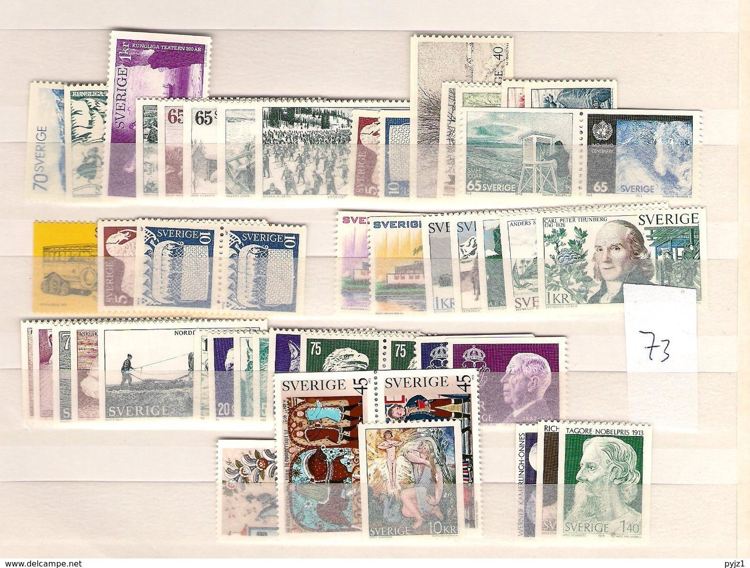 1973  MNH Sweden, Year According To Michel, Postfris - Full Years