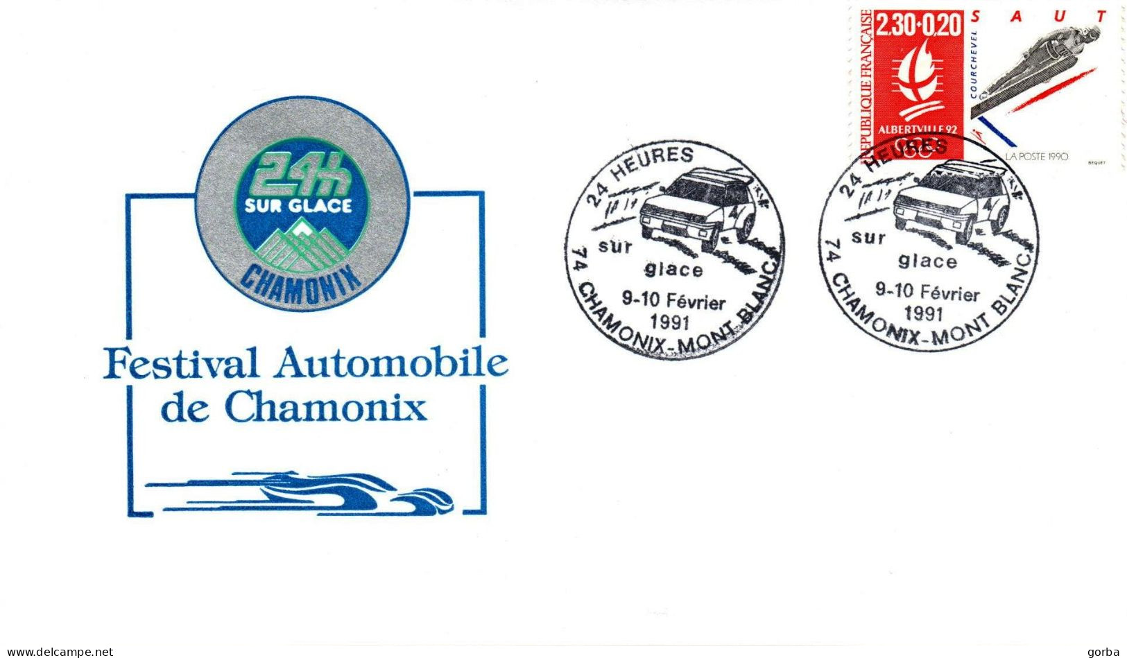 *2 Enveloppes Souvenir - 24 Heures Sur Glace De CHAMONIX (74) - Temporary Postmarks