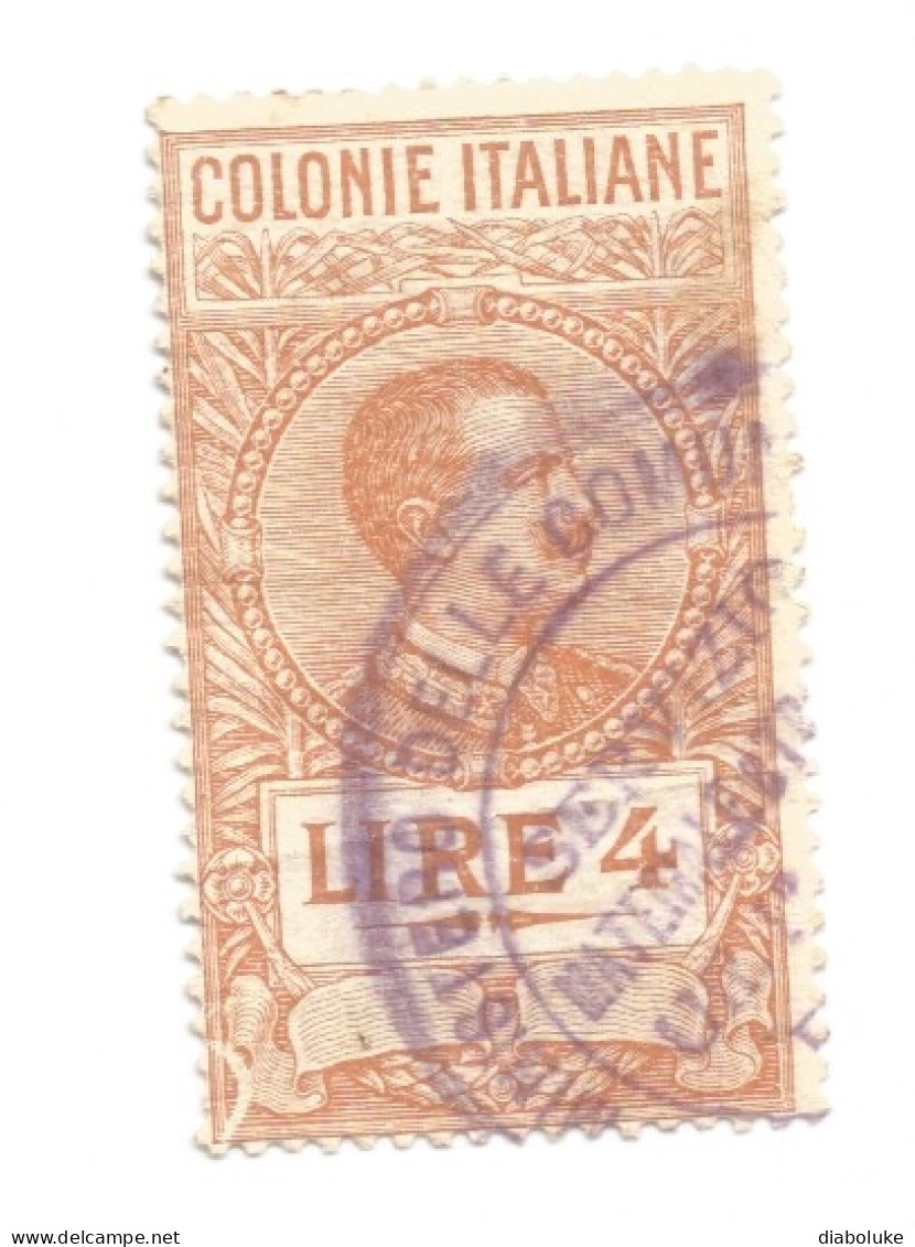 (COLONIE E POSSEDIMENTI) MARCA DA BOLLO, 4 LIRE, TIMBRATA - Emissioni Generali