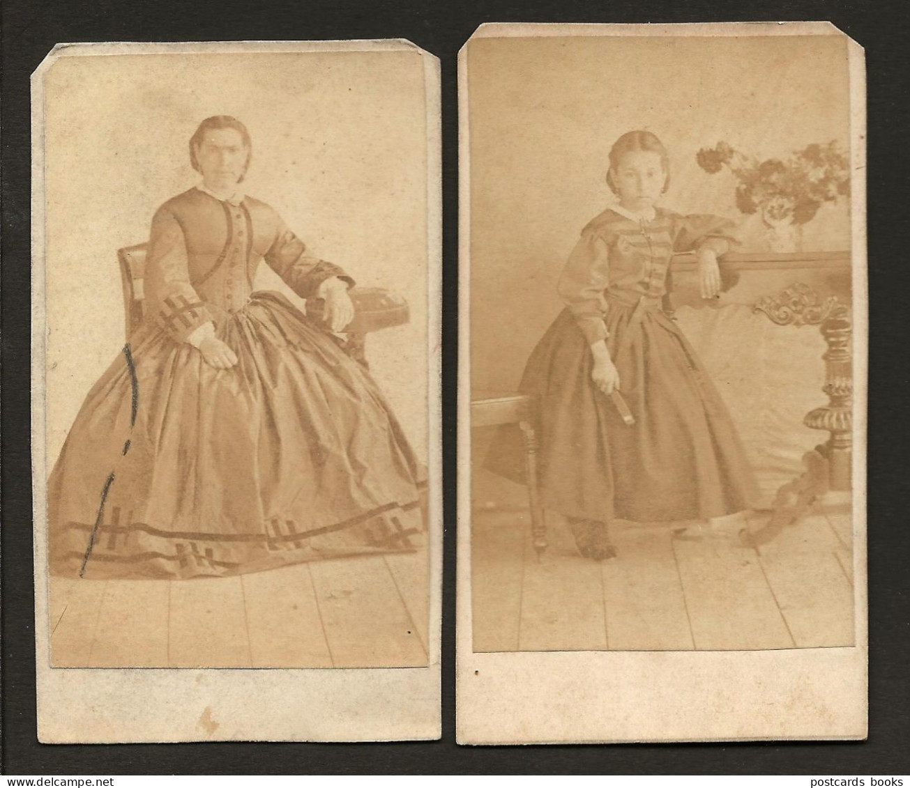 Ensemble De 2 Photos Enfants - Carte De Visite Photographie Non Identifies - FRANCE Lot 2 CDV Set Serie 1860 - Ancianas (antes De 1900)