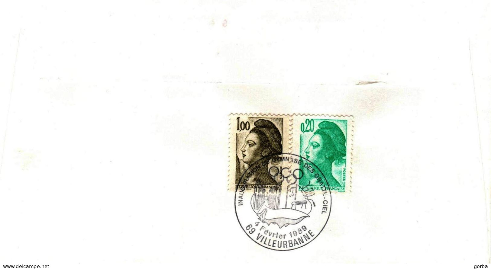 *1 carte et 3 Enveloppes Souvenir - Inaugurations Gymnase des Gratte-ciel - VILLEURBANNE (69)