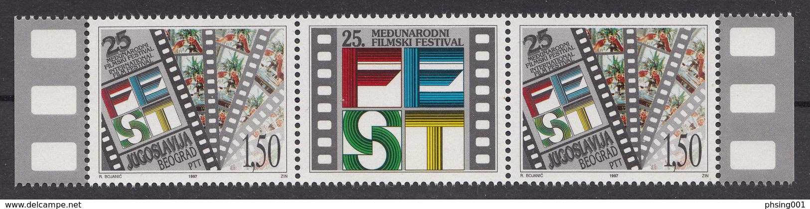 Yugoslavia 1997  25th International Film Festival, FEST, Cinematography, Movie, Middle Row MNH - Ongebruikt