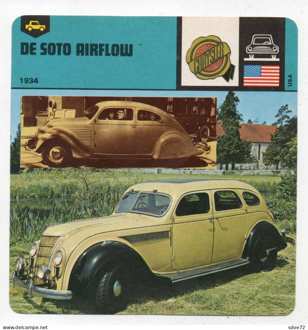 FICHE AUTOMOBILE - DE SOTO AIRFLOW - Automobili