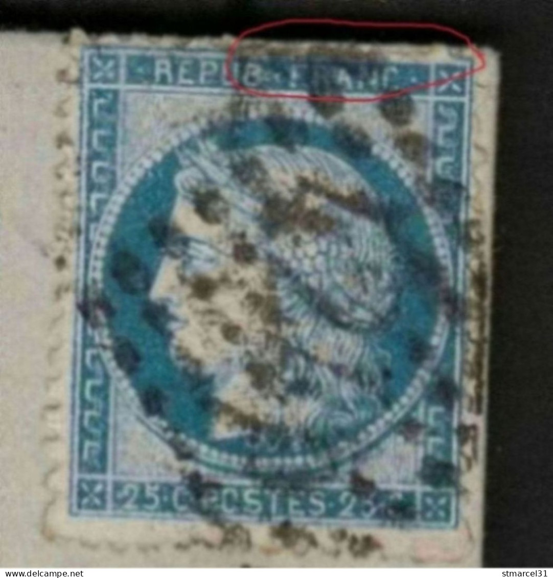 VAR GRANDE CASSURE FILET NORD N°60A - 1871-1875 Ceres