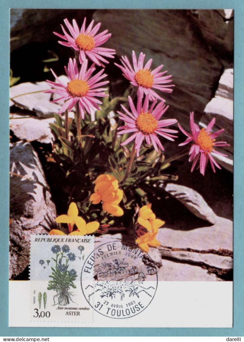 Carte Maximum 1983 - Fleurs De Montagne - Aster - YT 2268 - 31 Toulouse - 1980-1989