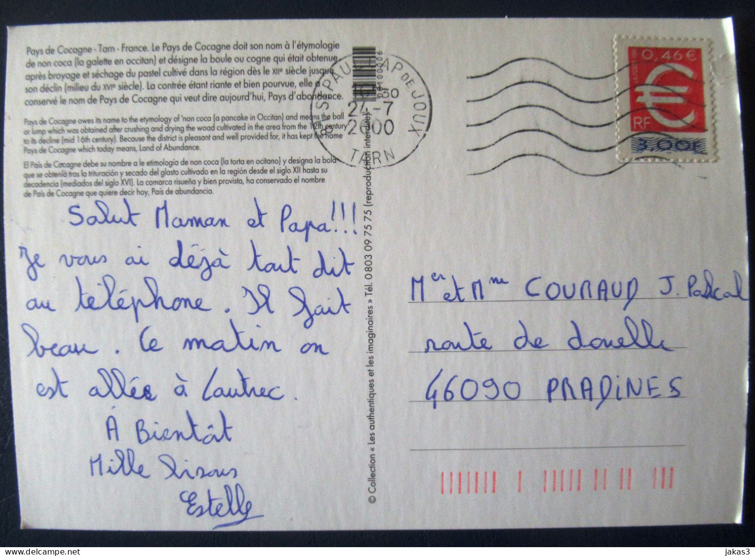 CPM CARTE POSTALE  CARTE GÉOGRAPHIQUE TOURISTIQUE LE PAYS DE COCAGNE - Cartes Géographiques