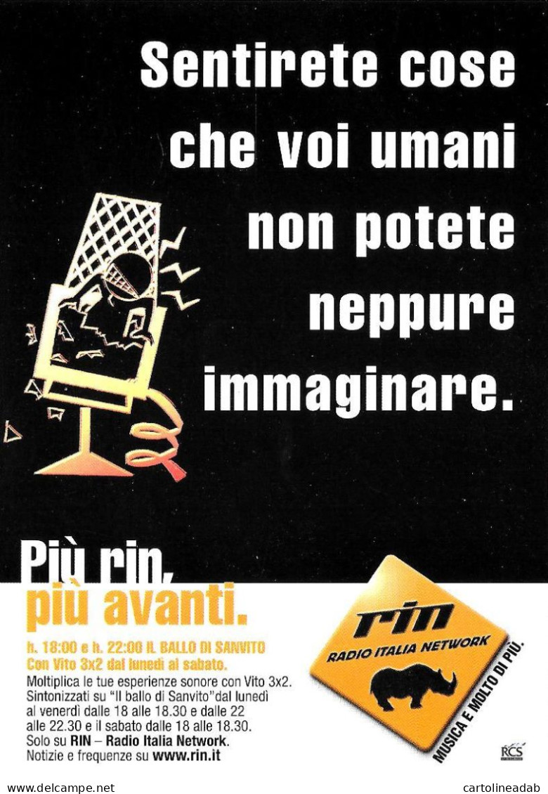 [MD9509] CPM - RIN RADIO ITALIA NETWORK - PROMOCARD 4957 - PERFETTA - Non Viaggiata - Pubblicitari