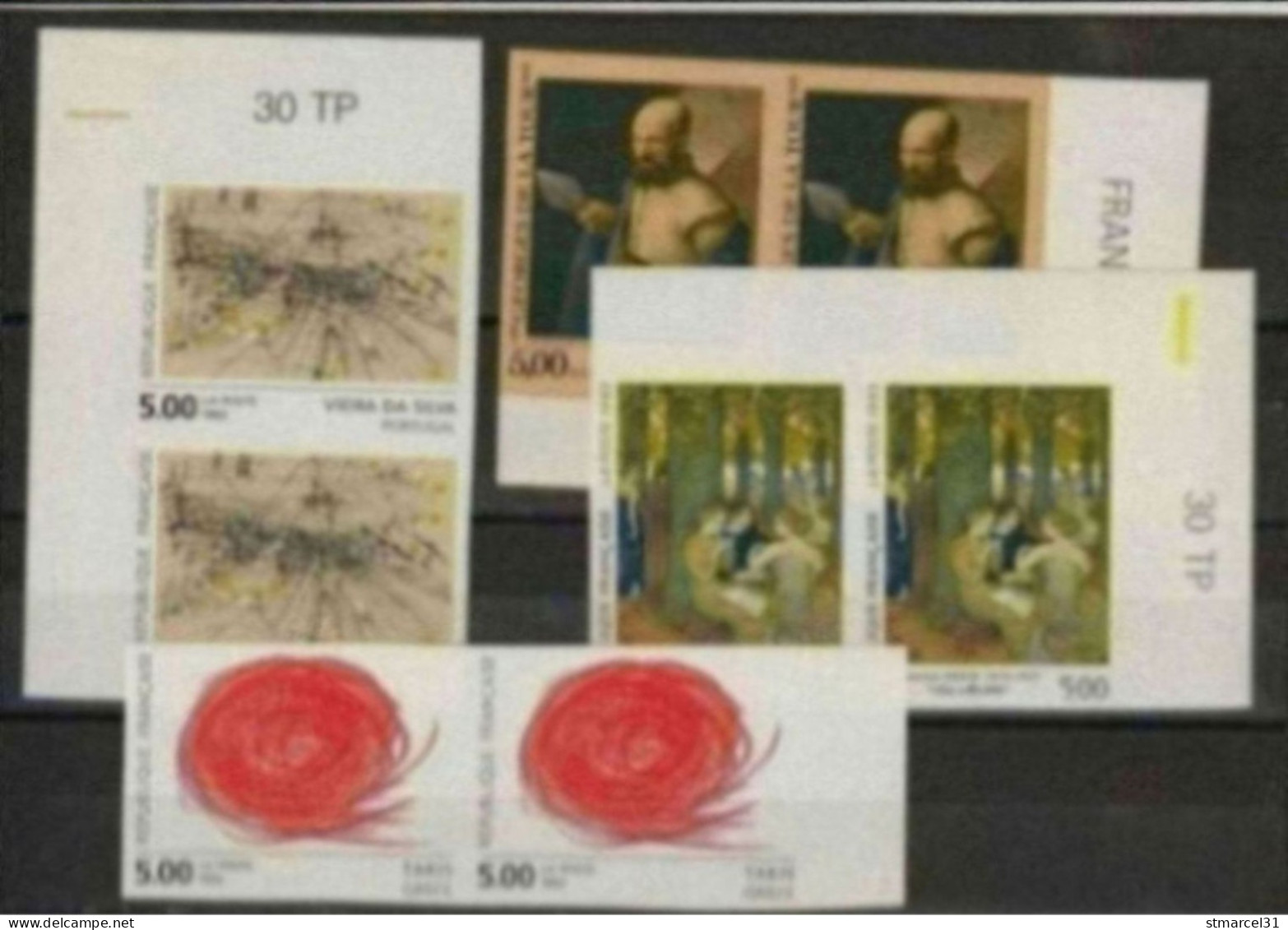 SOLDE RARE En PAIRE  Coins De F Les 4 Tableaux De 1993 Neuf** LUXE Cote>> 480€ - 1991-2000