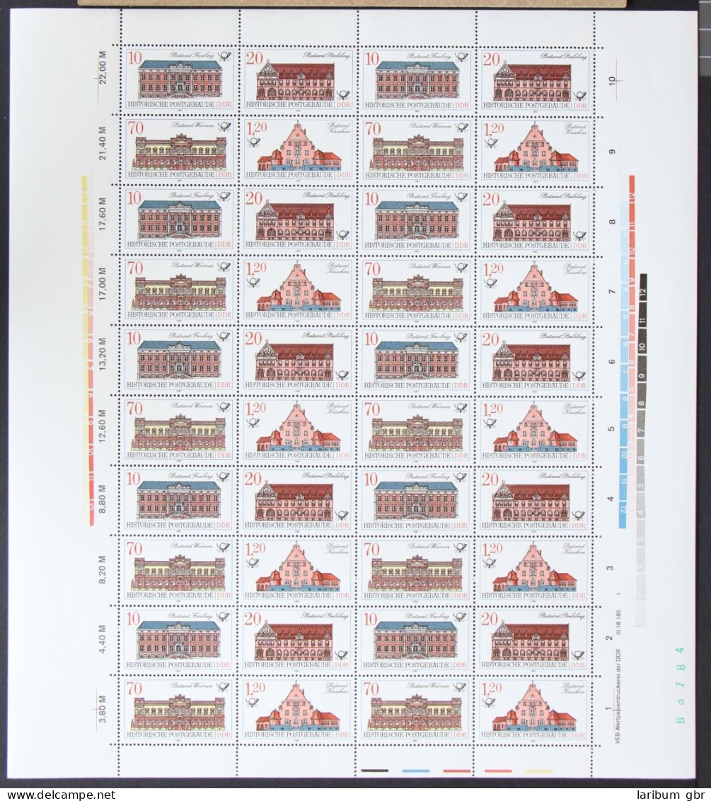 DDR ZD-Bogen 3067-3070 Postfrisch Mit DV WPD 1 Und Mit PLF 3069I #NE057 - Andere & Zonder Classificatie