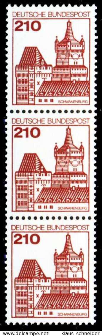 BRD DS BURGEN U. SCHLÖSSER Nr 998R Postfrisch 3ER STR X278C06 - Unused Stamps