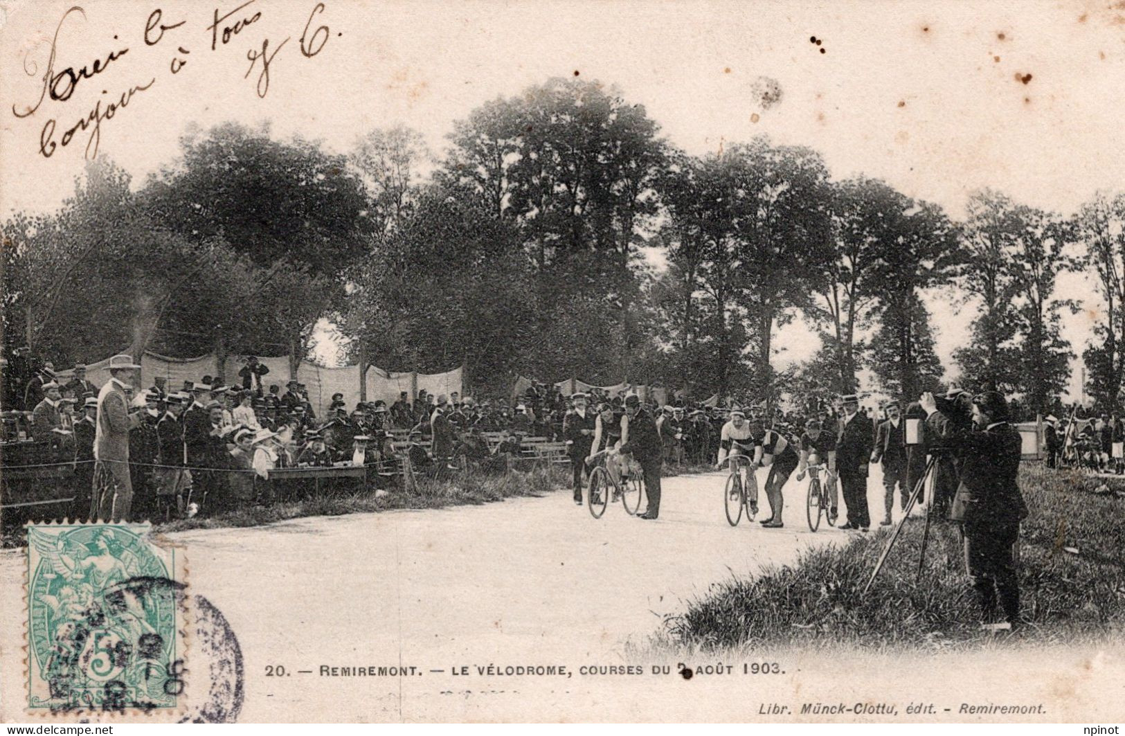 C P A  - TH - SPORT -   CYCLISME -   Remiremont - Le Vélodrome  Couse  Aout 1903 - Radsport