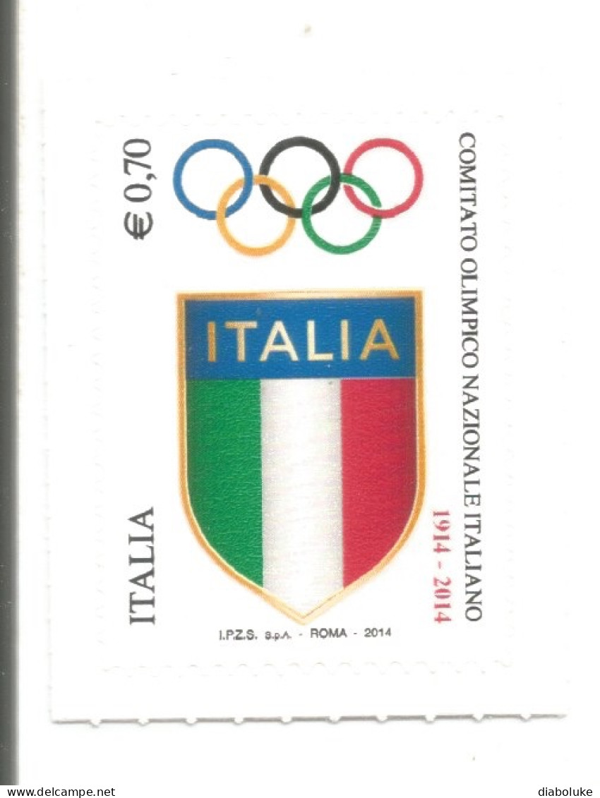 (REPUBBLICA ITALIANA) 2014, COMITATO OLIMPICO NAZIONALE ITALIANO - Francobollo Nuovo MNH - 2011-20: Mint/hinged