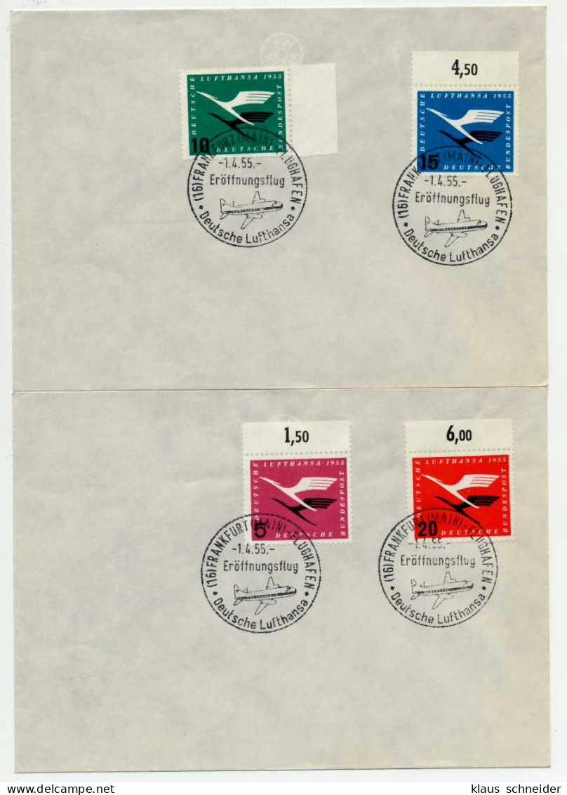 BRD 1955 Nr 205-208 ERÖFFNUNGSFLUG FFM X73EEEA - Cartas & Documentos